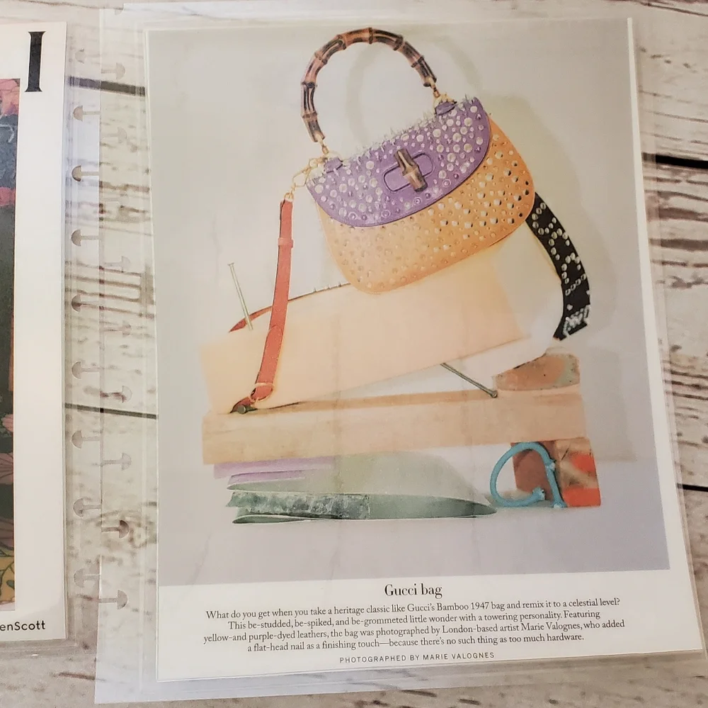 Handmade Cover For A Classic Size Disc Bound Planner Gucci ads, Vogue magazine